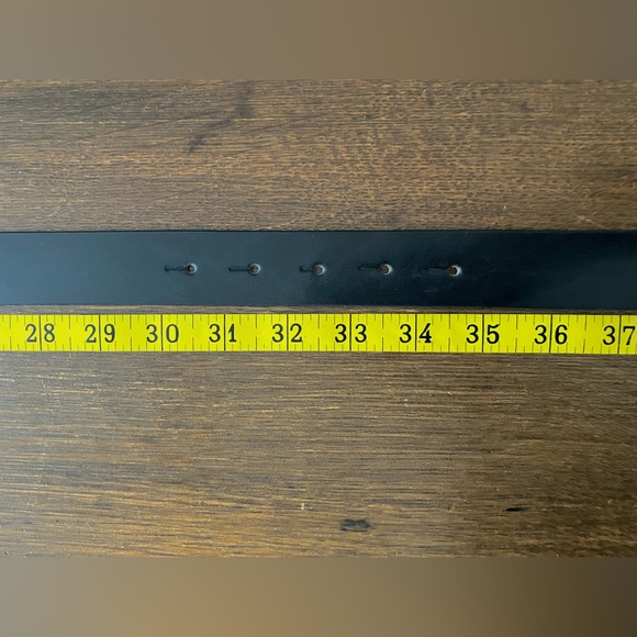 Mexx Black Leather Belt with Silver Buckle - Picture 5 of 6